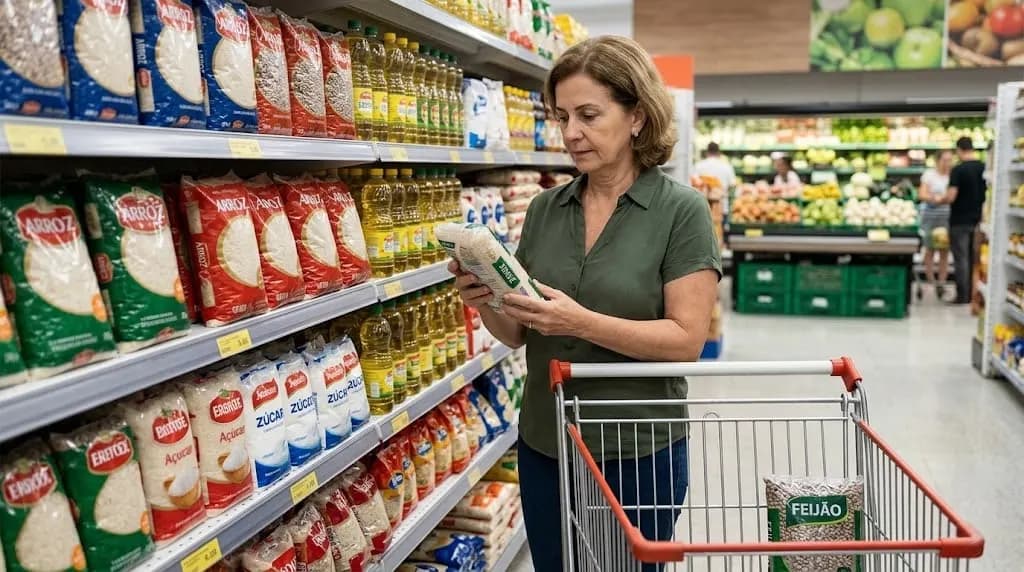 Cesta de 12 produtos básicos sobe em agosto, e a Abrasmercado cai