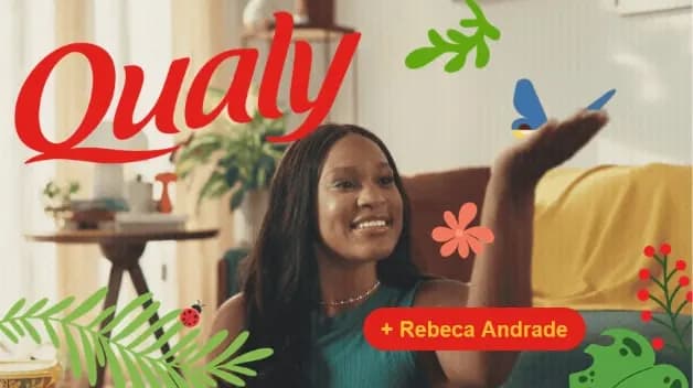 Rebeca Andrade protagoniza campanha da Qualy por reuso de potes colecionáveis