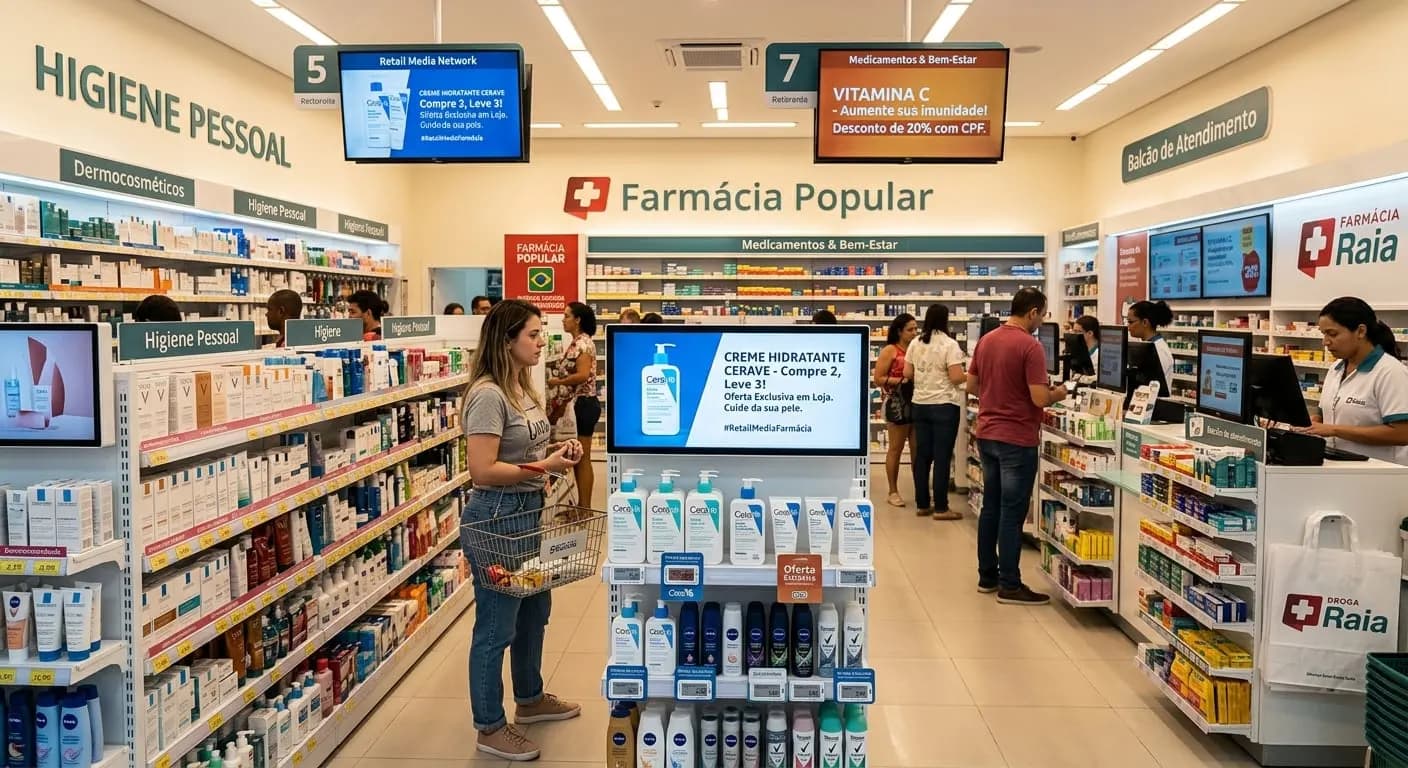 Varejo farmacêutico ganha primeiro evento de retail media enquanto redes ampliam inventário de telas